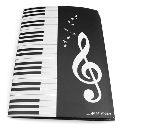 Carpeta De Música, Partitura De Instrumentos, Piano, Black S