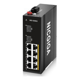 Conmutador Gigabit Ethernet Industrial Reforzado De 10 Puert