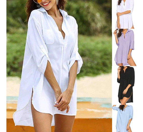 Mujer Traje De Playa Baño Cover Up Bikini Blusas Vestidos
