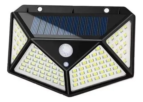 Aplique Reflector Solar 100 Led Recargable Luz Exterior Pane