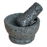 1 Molcajete Liso 100%  Piedra Volcánica. No. 5 Artesanal