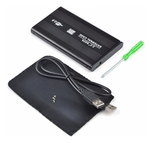 Carcasa Disco Duro Sata De 2.5 A Usb 2.0 / Caja Externa Hdd Color Negro