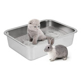 Caja De Arena Para Gatos De Acero Inoxidable, Pequeña Bandej