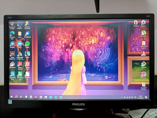 Monitor Philips 193v5 Lcd De 18.5 - Usado - Con Falla