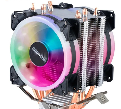 Disipador Cpu Cooler Amd/intel Rgb Doble Ventilador 