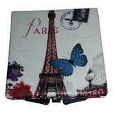 Espejo De Cartera Doble Faz Ecocuero Paris 6,5 X 6,5 Cm