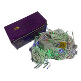 Cascata De Natal 200 Leds Colorida 110v Decoração 8 Funções