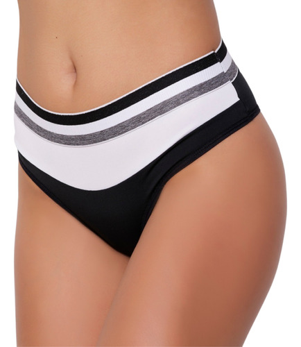 20 Calcinha Confort Cintura Alta Lingerie Tanga Cos Elastico