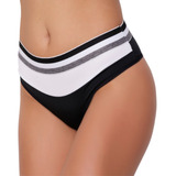 20 Calcinha Confort Cintura Alta Lingerie Tanga Cos Elastico