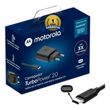 Carregador Para Motorola Turbo Usbc Moto G14 G20 G200 G22