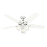 Ventilador De Techo Hunter Builder Plus Snow White Con 5 Aspas, 52  De Diámetro 120 v