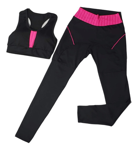 Conjunto Legging Saia + Top Fitnes Dry Tapa Bumbum Cintura