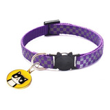 Collar De Seguridad Para Gato | Collar Anti Ahorcamiento Color Morado