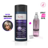 X2: Shampoo Matizador Violeta Tintura 250 Ml + Anti Frizz 30
