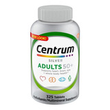 Vitaminas Y Minerales Adulto 50+ Centrum 325 Caps Multivitam Sabor Sin Sabor