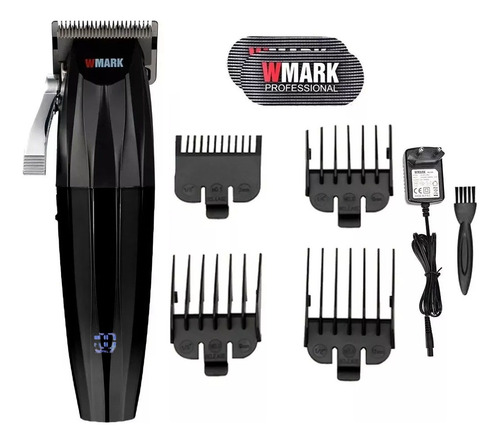 Maquina Cortar Cabelo Wmark Ng222 Prata Profissional Bivolt