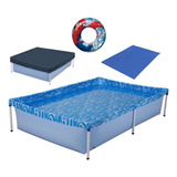 Kit Piscina Infantil Mor 1000 Litros + Capa, Forro E Boia