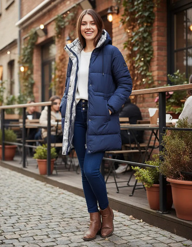 Chamarra Chaqueta Abrigo Mujer Invierno Moda Casual 00043