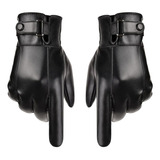 Guantes De Piel Sintética Para De Con Pantalla Para Hombre,