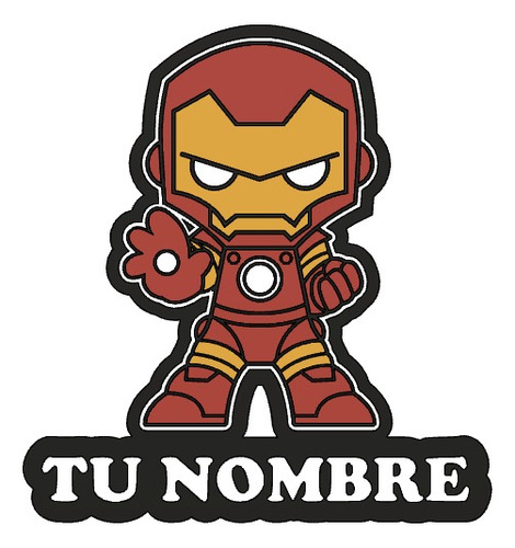 Cartel Ironman Con Nombre Impresion 3d