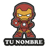 Cartel Ironman Con Nombre Impresion 3d