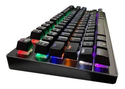 Teclado Gamer Gtc Kgg-10, Sw Blue, 88 Teclas, Español, Rgb Color Del Teclado Negro