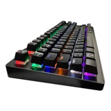 Teclado Gamer Gtc Kgg-10, Sw Blue, 88 Teclas, Español, Rgb Color Del Teclado Negro