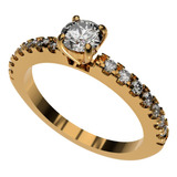 Anillo De Compromiso En Oro 14k Peso 1.5gr Y Zircones