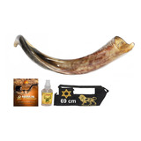 Shofar De Chifre Antilope  + Capa + Livro -  De Israel # L8