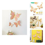 Borboletas De Papel Artesanal Golden Flutter 3d Butterfly Pa