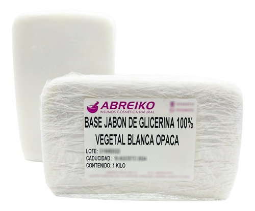 1 Kilo Base Jabon De Glicerina Vegetal Opaca Alta Dureza