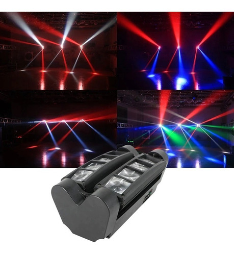 Foco Estroboscópico Led Rgbw 8 Led Para Fiestas Y Discoteca