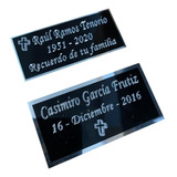 Placa Para Nicho Metálica Personalizada 10x5cm Urna Funerari