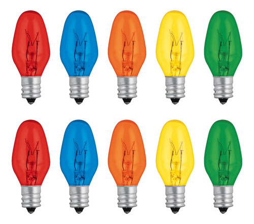 Lámparas Incandescentes De Colores E12 7.5wvolteck 100 Pzs