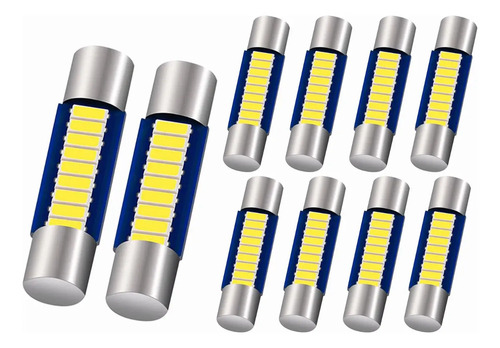 10 Fusible Festoon 28mm 29mm Para Luces Led Interior Autos