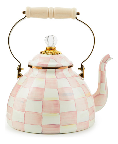 Mackenzie-childs Rosy Check - Tetera Esmaltada, Tetera Decor