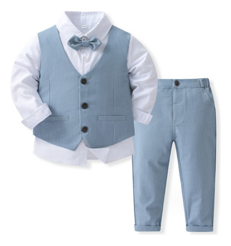 Conjunto Formal Niños Fiesta Larga 4 Piezas .