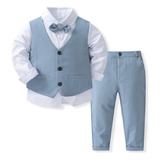 Conjunto Formal Niños Fiesta Larga 4 Piezas .