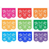 Decoración Papel Picado Arcoíris Papel 10 Tiras 5 Metros