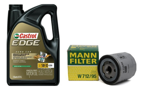 Aceite Sintetico Castrol Edge 5w30 Mas Filtro Mann W712/95