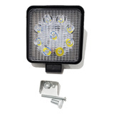 Faro Led Auxiliar 9 Led Cuadrado 27w 12/24v Moto Agro Auto