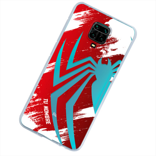 Funda Para Xiaomi Spiderman Logo Con Nombre Personalizada