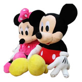 2 Bonecas Pelucia Minnie Rosa E Mickey Tamanho 28cm Musicais