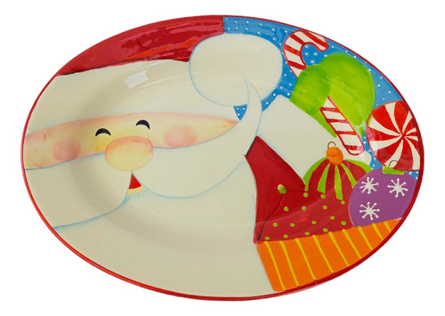 Navidad Menaje Plato Porcelana Pascuero 26 X 15 X 2 Cm