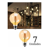 7 Lampada Retro Led Antique Filamento G125 4w Bivolt