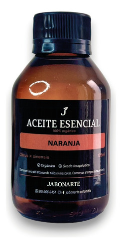 Aceite Esencial De Naranja 125 Ml - Puro Grado Terapeutico