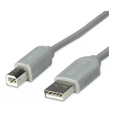 Cable Usb Impresora Manhattan A-b 3 Metros 317863 Color Gris