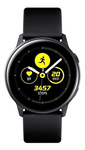 Samsung Galaxy Watch Active (bluetooth) 1.1  Caja 40mm De  Aluminio  Negra, Malla  Negra De  Fluoroelastómero Y Bisel  Black Sm-r500