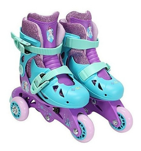 Playwheels Frozen Glitter Convertible 2 En 1 Patines, Junior