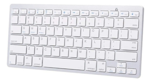 Teclado Slim Bluetooth Compatible Con Apple, Mac Y Android Teclado Blanco